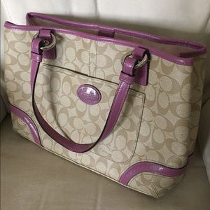 Coach Medium Purple/Tan Handbag
