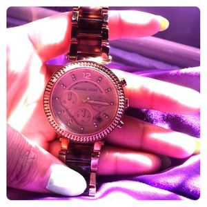 Tortoise Rose Gold Micheal Kors Watch