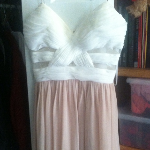 White, creme homecoming dress