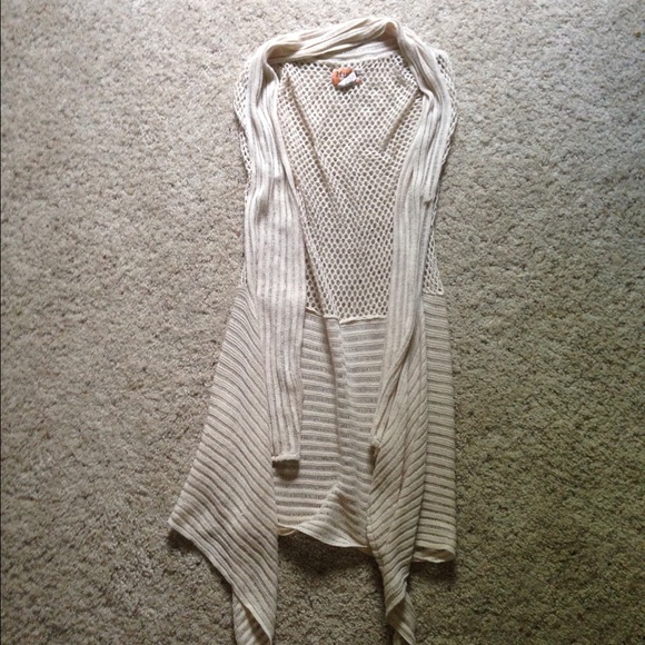 Long crochet cardigan