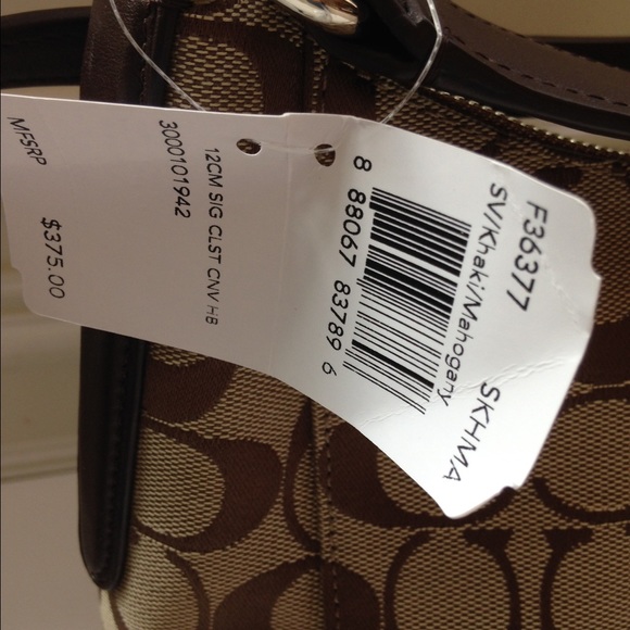 Sold— Celeste convertible hobo in coach signature - Picture 3 of 4