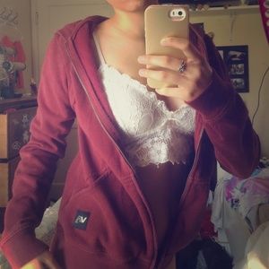 Burgundy Essentials RVCA Jacket