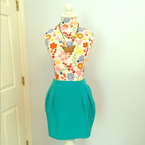 Naven Teal Bubble Skirt