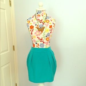 Naven Teal Bubble Skirt