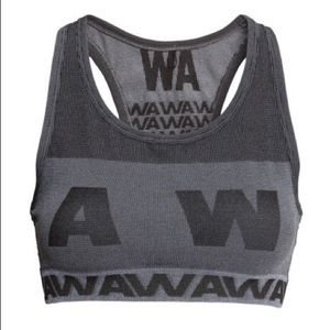 Alexander Wang x H&M black & grey logo sports bra