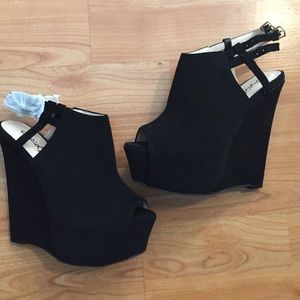 Qupid Jasper black Wedges