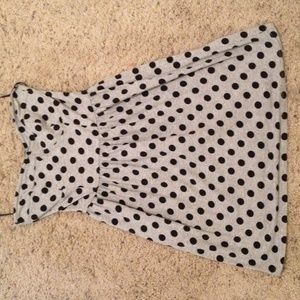 Gray and Black Polka Dot Dress