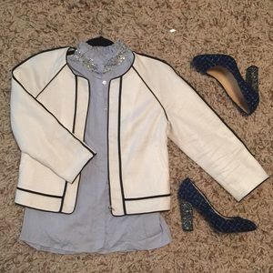 J.Crew Herringbone Linen Blazer