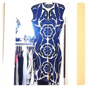 ALEXANDER MQUEEN 2015 collection Blue spring dress