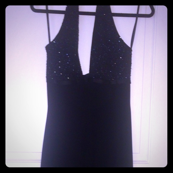 Navy Blue Evening Gown by Shelli Segal
