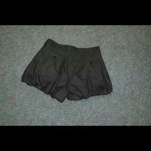 black ruffled shorts