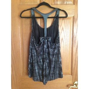 Sparkly razorback tank top