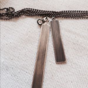 Rocco Michael Metal Stamped Necklace