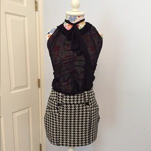 Forever 21 Houndstooth Knit Skirt