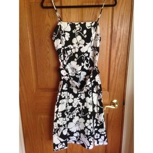 Black and white floral dress