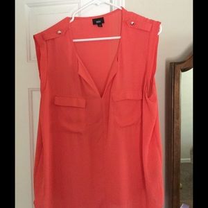 Salmon colored tank blouse