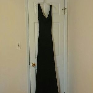 Elie tamari floor length black dress