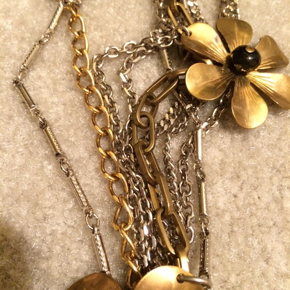 St John Statement Multi Metal Necklace FINAL SALE - Picture 3 of 4