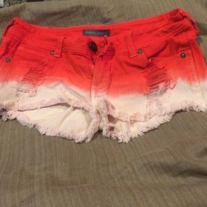 Kendall and Kylie studded red shorts