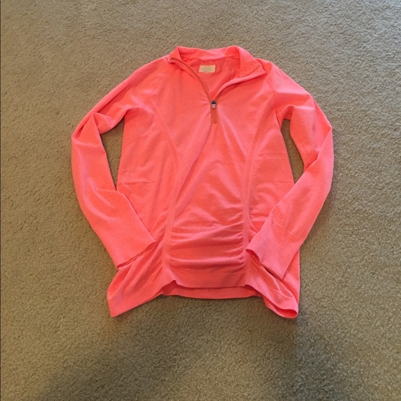 Athleta Tops - Neon Coral quarter zip