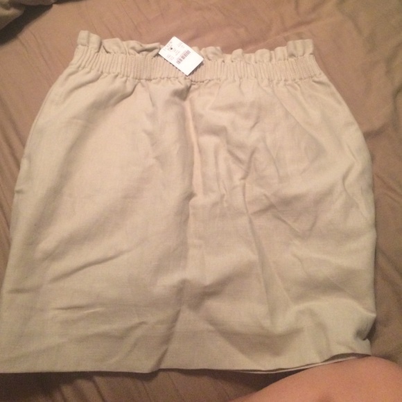 Tan paper bag skirt!