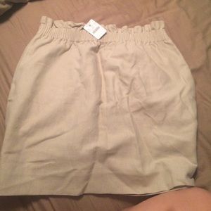 Tan paper bag skirt!