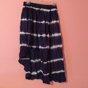 Tie-dye high low skirt