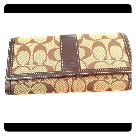 Coach checkbook wallet