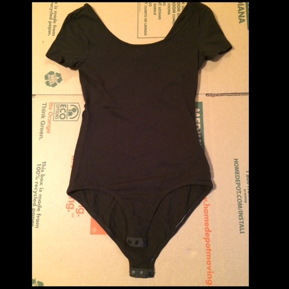 H&M black fashion leotard