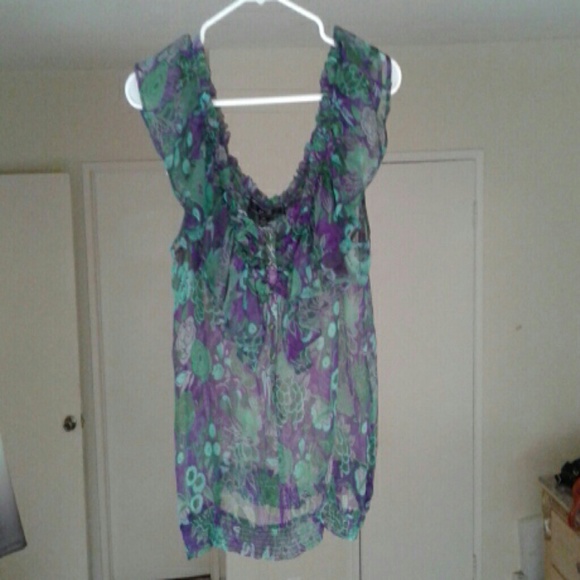100%  silk shirt soft with beautiful colors - Picture 1 of 4