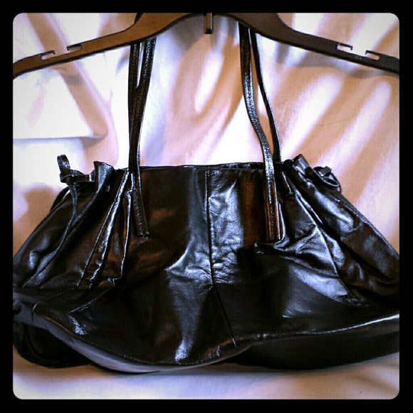 New Black Leather Purse