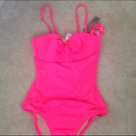 J Crew Hot Pink One Piece