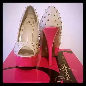 Nude and pink platforms