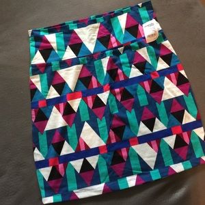 Abstract Body Con Skirt