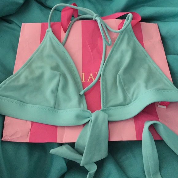 Blue Victoria secret bikini top