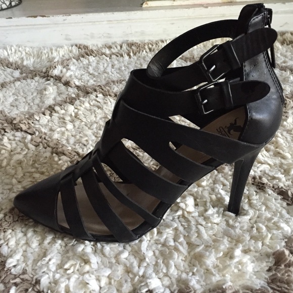 Black Strapped Heels