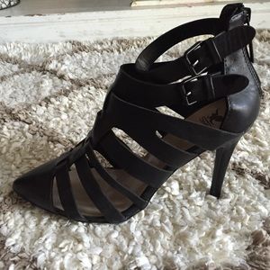 Black Strapped Heels
