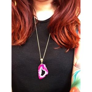 Large druzy necklace