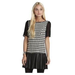 BCBGeneration Pleated Peplum Mini Dress