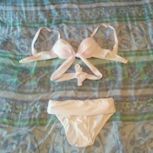 White bikini. NWOT, panty liner in place!