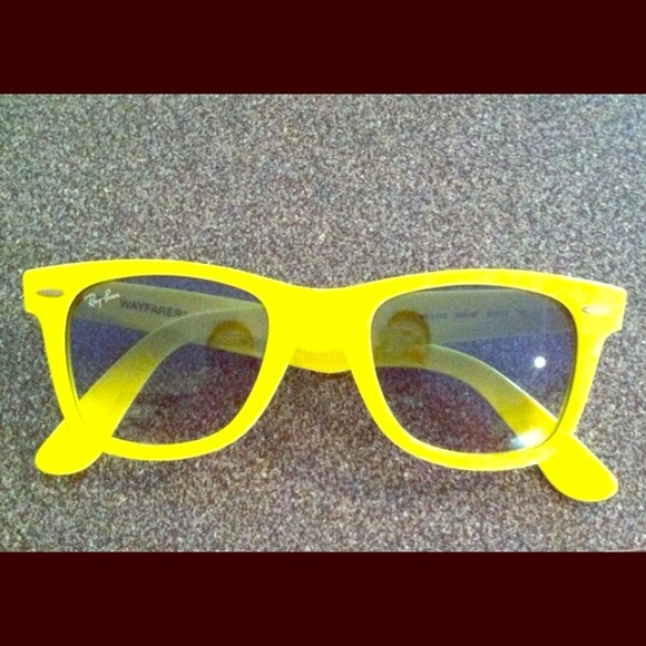 Authentic vibrant yellow ray-bans!