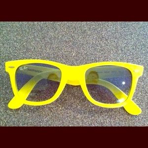 Authentic vibrant yellow ray-bans!