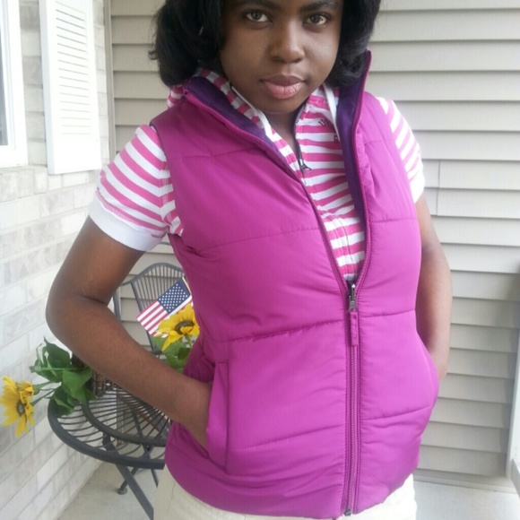 Pink/Purple Reversible Puffer Vest