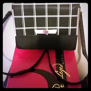 Asos black and white stripes crossbody bag