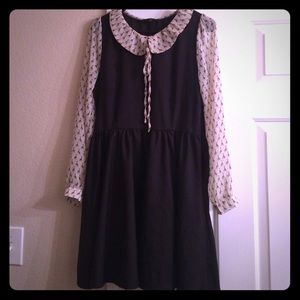 Black Modcloth dress with giraffe sleeves