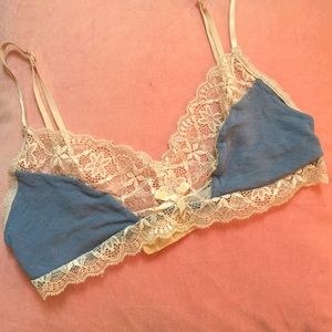 Anthropologie Eberjey Lace Cotton Bra M