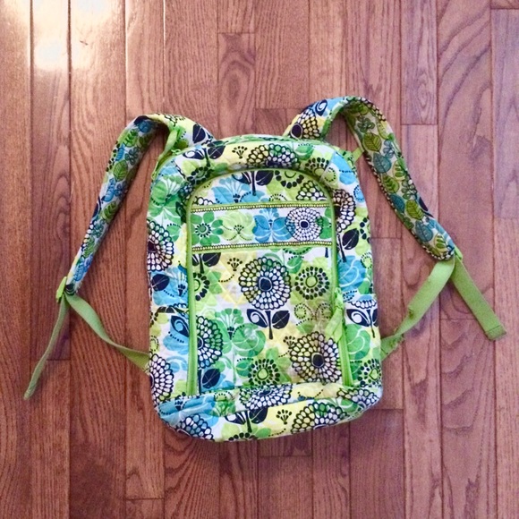 "Limes Up" laptop backpack: Vera Bradley