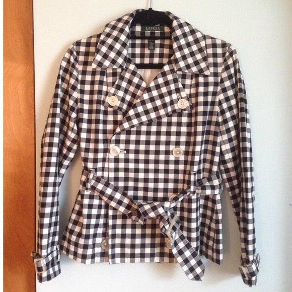 Ralph Lauren plaid belted trench coat