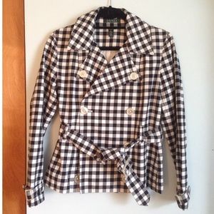Ralph Lauren plaid belted trench coat