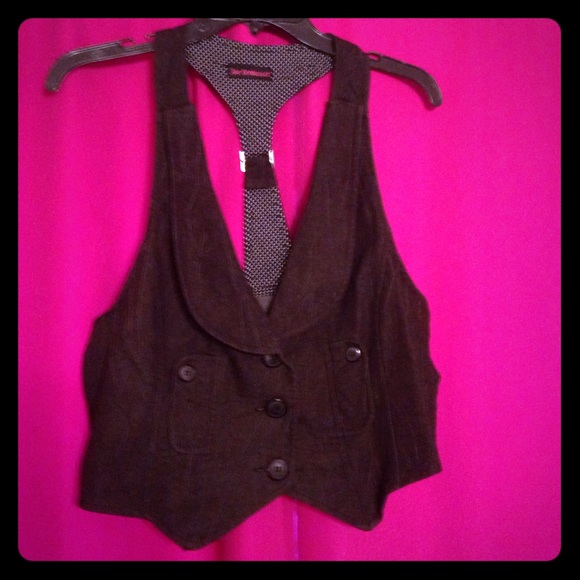 Black vest with a textured look